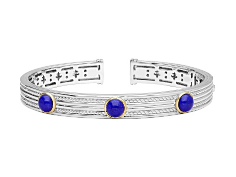 Judith Ripka Lapis Two Tone Rhodium Over Sterling Silver & 14K Gold ...