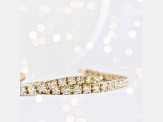 White Lab-Grown Diamond 14k Yellow Gold Tennis Bracelet 5.00ctw