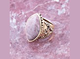 Barse Jewelry Champion Pink Rhodonite Gold Tone Cocktail Ring