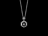 Star Wars™ Fine Jewelry The TIE Fighter Black & White Diamond Rhodium Over Silver Pendant 0.33ctw