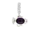 Judith Ripka 1.46ct Oval Amethyst and Bella Luce Rhodium Over Sterling Silver Charm