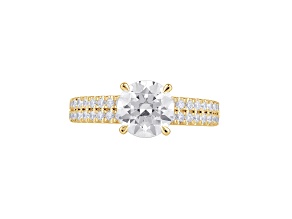 Lab Grown Diamond Ring 14k Yellow Gold 2.50ctw Solitaire Ring