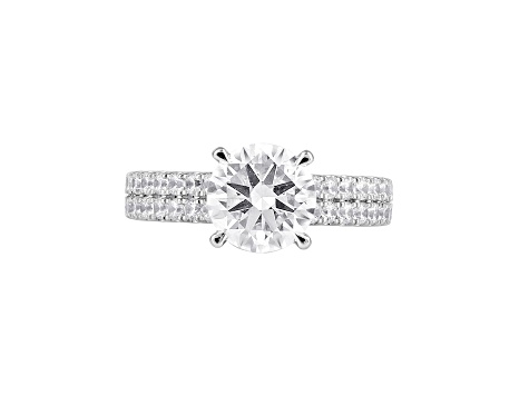 Lab Grown Diamond Ring 14k White Gold 3.00ctw Solitaire Ring