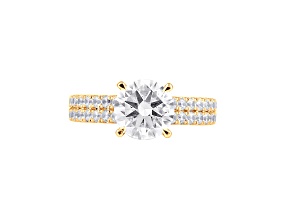Lab Grown Diamond Ring 14k Yellow Gold 3.00ctw Solitaire Ring
