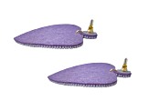 Off Park® Collection, Purple Seed Bead Heart Shape Earring