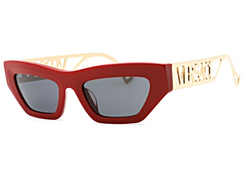 Versace Red and Gold Tone Cat Eye Frames / Dark Gray Lenses  display picture 3