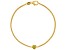 14K Yellow Gold Over Sterling Silver Peridot Curb Chain Bracelet .2ctw