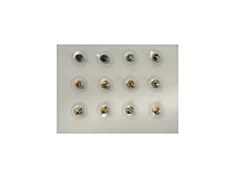 Off Park® Collection, Six-Pack Gold-Tone Multi-Color Circular Glass Crystal Stud Earrings.