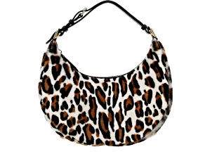 Fendi Fendigraphy Lamb Fur Animal Print Shoulder Bag