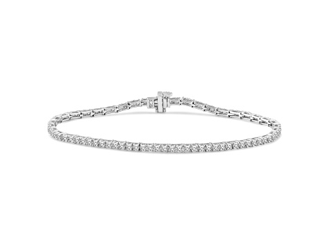 White Diamond H-I I1 Platinum Tennis Bracelet 3.00ctw