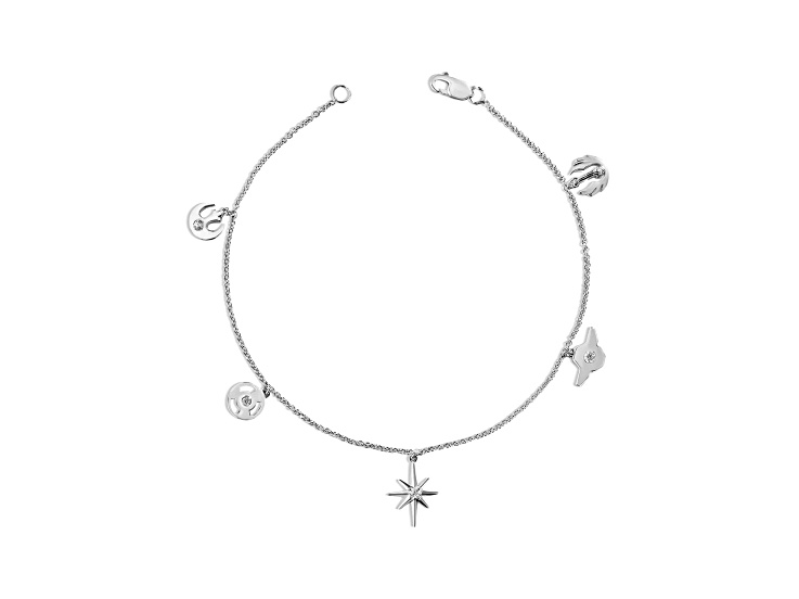 Star Warsâ„¢ Fine Jewelry INTO THE GALAXY WOMEN'S BRACELET 1/10 CT.TW. Diamond, Sterling Silver