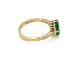 1.98Ctw Emerald with 0.15Ctw Diamond Ring in 14K YG