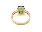 1.98Ctw Emerald with 0.15Ctw Diamond Ring in 14K YG