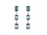 Blue Topaz 7x5mm Rectangular Octagonal 14K White Gold Dangle Earrings