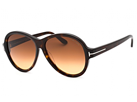 Tom Ford Dark Havana Aviator Frame / Gradient Brown Lenses  display picture 1