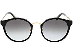Gucci Black and Gold Tone Frame / Gray Gradient Lens Sunglasses