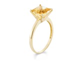 Princess Cut Citrine 10K Yellow Gold Ring 1.95ctw