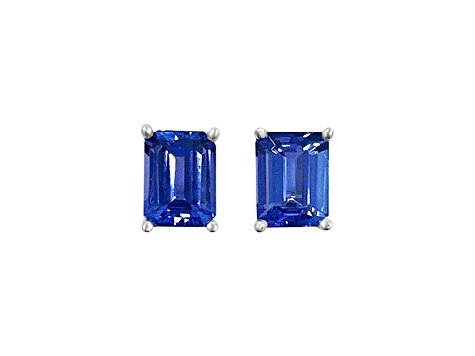 14K White Gold and Tanzanite Earrings 3.27ctw