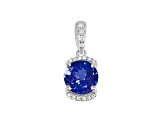 14K White Gold Tanzanite and Diamond Pendant 1.42ctw