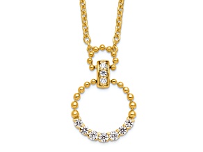 14K Yellow Gold Lab Grown Diamond SI1/SI2, G H I, 18 Inch Necklace 0.24ctw