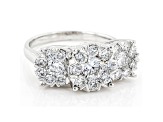 White Lab-Grown Diamond 14k White Gold Cluster Ring 2.00ctw