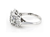 White Lab-Grown Diamond 14k White Gold Cluster Ring 2.00ctw