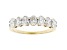 Oval white lab-grown diamond 14kt yellow gold band ring 1.50ctw