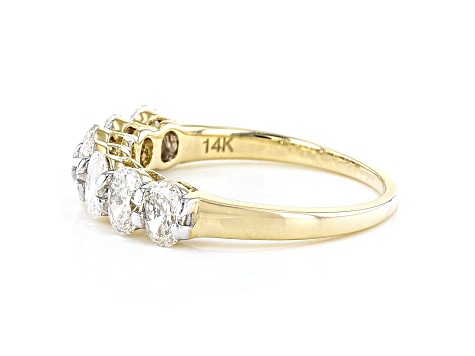 White Lab-Grown Diamond 14k Yellow Gold Band Ring 1.50ctw