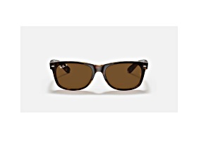 Ray-Ban New Wayfarer Tortoise/Crystal Brown Polarized 55mm Sunglasses RB2132