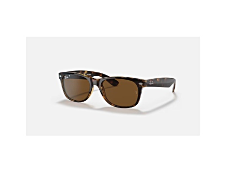 Ray-Ban New Wayfarer Tortoise/Crystal Brown Polarized 55mm Sunglasses RB2132
