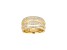 White Cubic Zirconia 18K Yellow Gold Over Sterling Silver Three Row Band Ring 2.57ctw