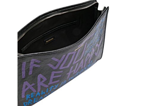 Balenciaga Bazar Graffiti Purple Blue Black Arena Leather Balenciaga Bazar Graffiti Purple Blue Black Arena Leather