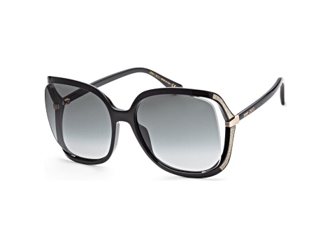 Jimmy Choo Women's 60mm Black Glittery Gold Sunglasses | TILDAGS-0807-9O