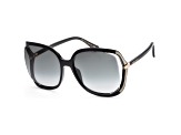 Jimmy Choo Women's 60mm Black Glittery Gold Sunglasses | TILDAGS-0807-9O