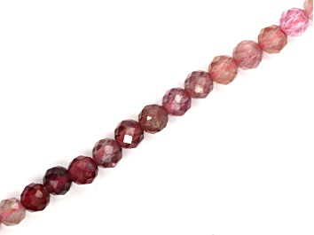 Picture of Ombre Pink and Red Spinel 3.5mm Faceted Rounds Bead Strand, 13" strand length
