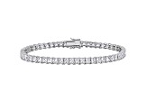 Lab Created White Sapphire Sterling Silver Unisex Tennis Bracelet 10.02ctw