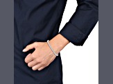 Lab Created White Sapphire Sterling Silver Unisex Tennis Bracelet 10.02ctw