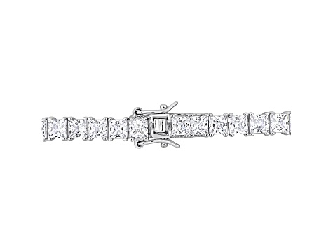 Lab Created White Sapphire Sterling Silver Unisex Tennis Bracelet 10.02ctw