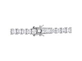 Lab Created White Sapphire Sterling Silver Unisex Tennis Bracelet 10.02ctw