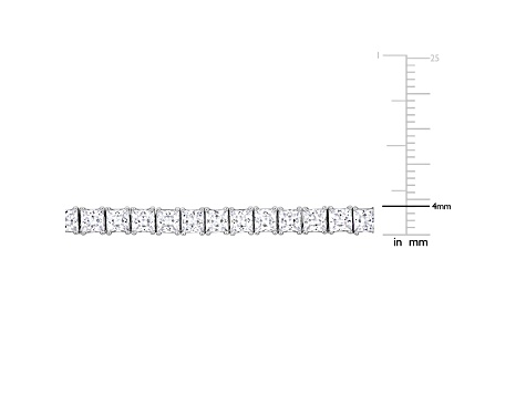 Lab Created White Sapphire Sterling Silver Unisex Tennis Bracelet 10.02ctw