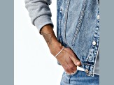 Lab Created White Sapphire Sterling Silver Unisex Tennis Bracelet 10.02ctw
