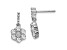 Rhodium Over 14K White Gold Lab Grown Diamond SI1/SI2, G H I, Floral Earrings