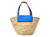 Christian Louboutin Loubishore Blue Woven Raffia Large Tote Bag