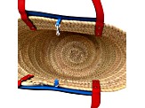 Christian Louboutin Loubishore Blue Woven Raffia Large Tote Bag