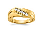 10K Yellow Gold Diamond Men's Ring 0.32ctw