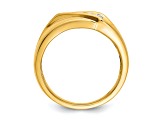 10K Yellow Gold Diamond Men's Ring 0.32ctw