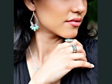 Barse Jewelry Blue Composite Turquoise Sterling Silver Triple Play Stack Ring