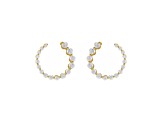 14K Yellow Gold 0.88ctw Round Lab-Grown Diamond Front-Back Style Earrings