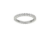 White Cubic Zirconia Rhodium Over Sterling Silver 3 Set Stackable Rings 6.11ctw