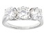 White Lab-Grown Diamond 14k White Gold Ring 3.00ctw